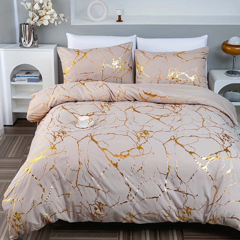Luxus-Marmor-Design Bettbezug für ein stilvolles und komfortables Schlafzimmer