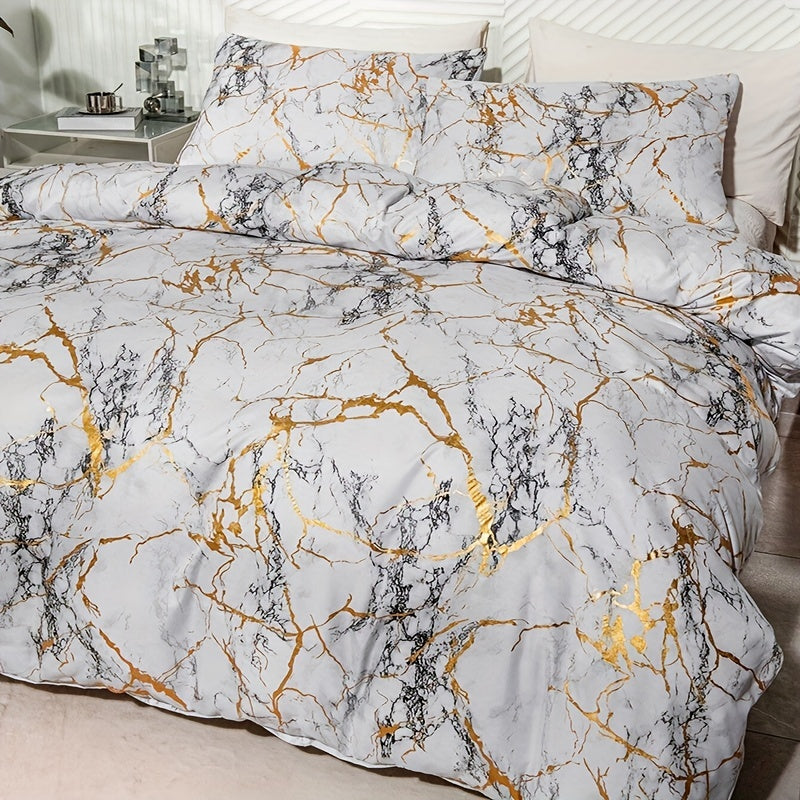 Luxus-Marmor-Design Bettbezug für ein stilvolles und komfortables Schlafzimmer