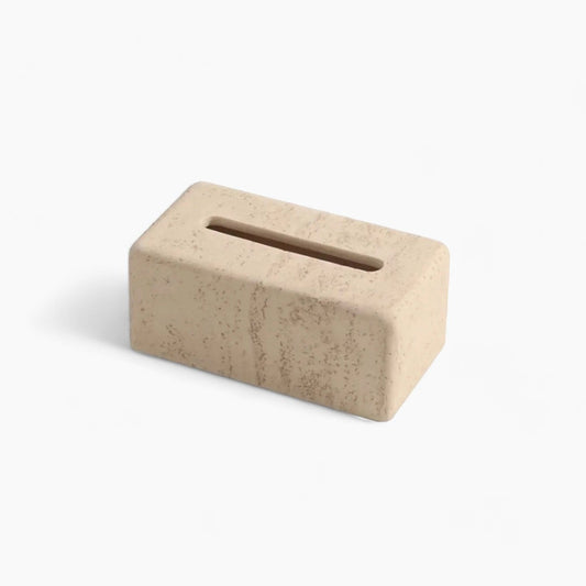 Taschentuchbox aus natürlichem Travertin