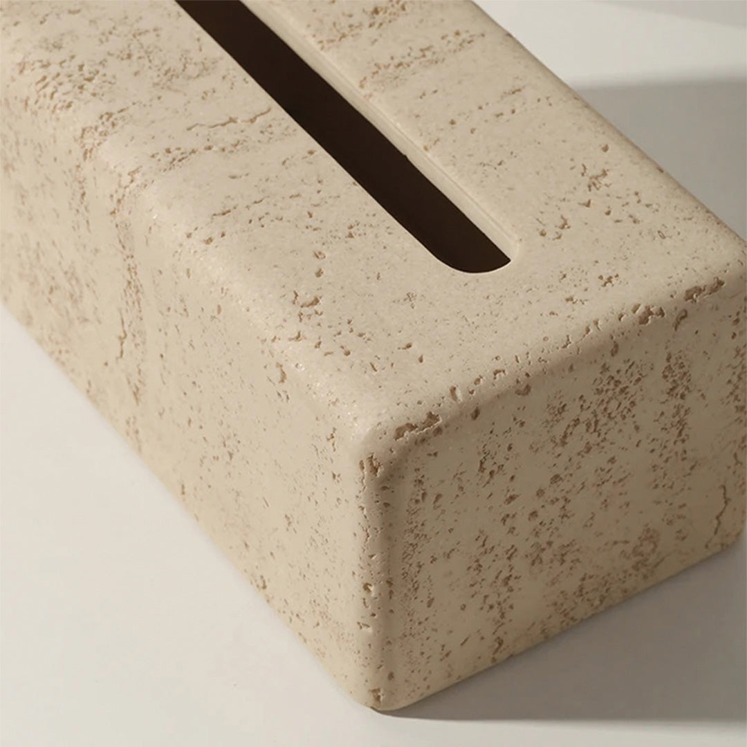 Taschentuchbox aus natürlichem Travertin