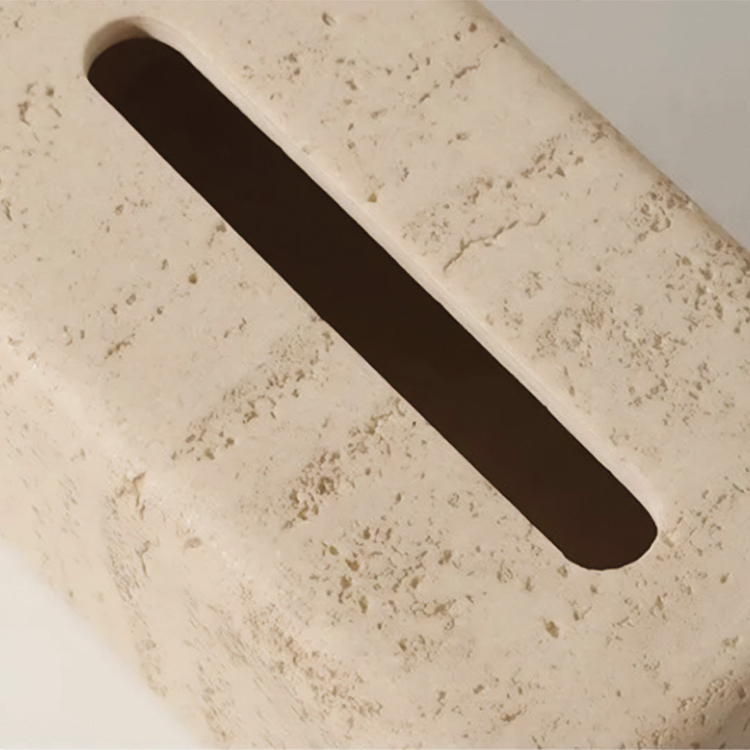 Taschentuchbox aus natürlichem Travertin