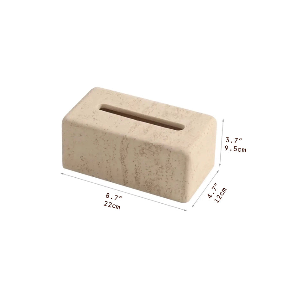 Taschentuchbox aus natürlichem Travertin
