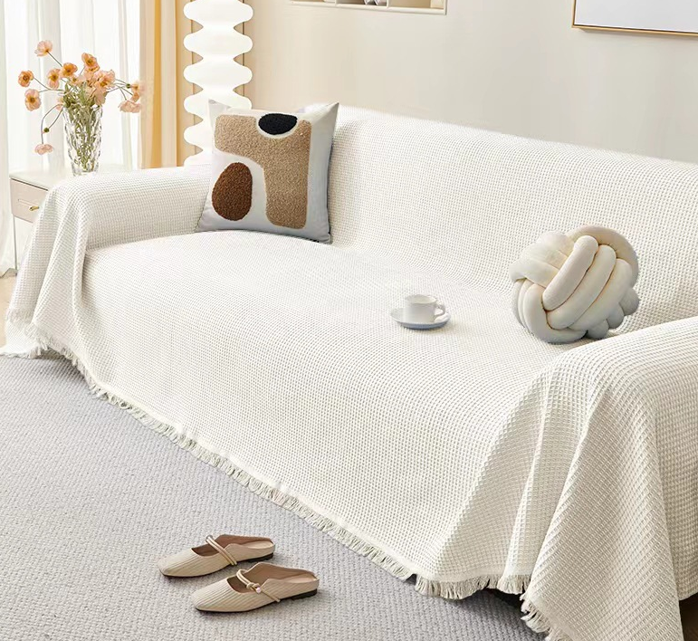 Elegante atmungsaktive Baumwollsofa-Abdeckung - langlebiger und trendiger Möbelschutz